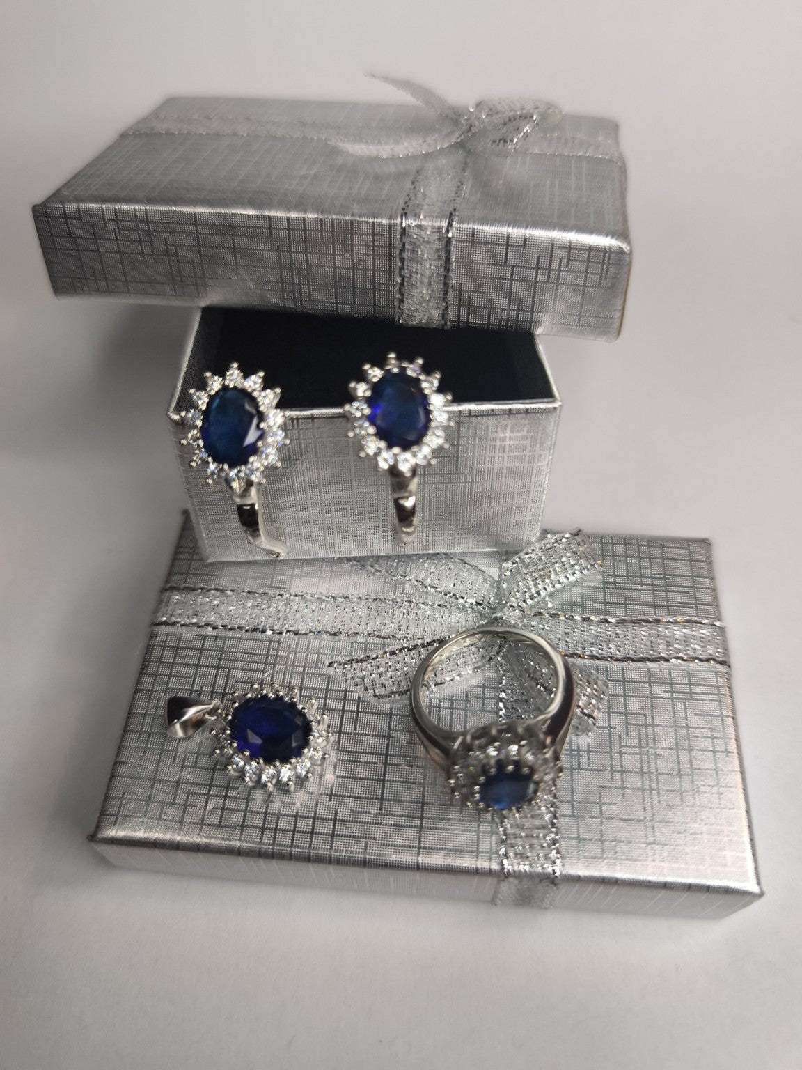 SREBRNY KOMPLET „Royal Blue Aura”